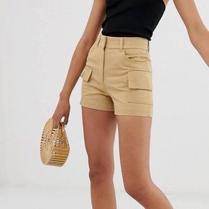 MONKI utility shorts in khaki
